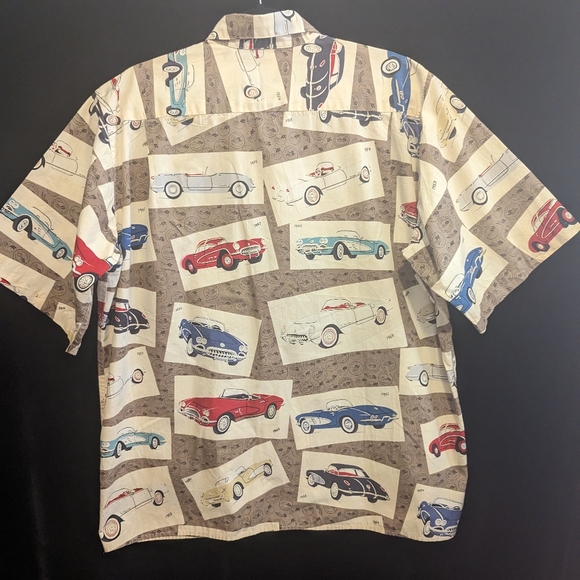 SUPER RARE!! Reyn SPOONER CORVETTE Themed SS Shirt! All-Cotton, Large - Picture 7 of 7